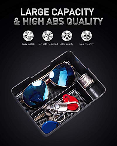 LESAUCE Center Console Organizer Tray for 2017 2018 2019 Tesla Model 3 Accessories with Coin and Sunglass Holder Armrest Storage Box