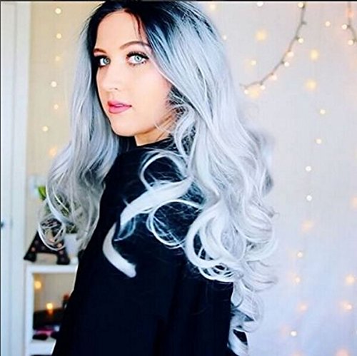  ombre silver wig