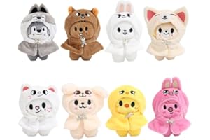 AiHdcy SKZ Plush Cloak Clothes 3.9-inch SK-ZOO Plush Keychain, Cloak Detachable, Soft and Cute, Suitable for Fans
