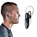 kendir Bluetooth Headset, V4.1 Wireless Bluetooth Earpiece Lightweight 8H Playtime Hands-Free Earpiece with Mic Noise Cancelling,Carrying Case, for Driving Running Cooking Gym (Black)