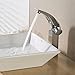 KRAUS 16-inch Square White Porcelain Ceramic Bathroom Vessel Sink and Sheven Faucet Combo Set with Pop-Up Drain, Chrome C-KCV-125-1002CH
