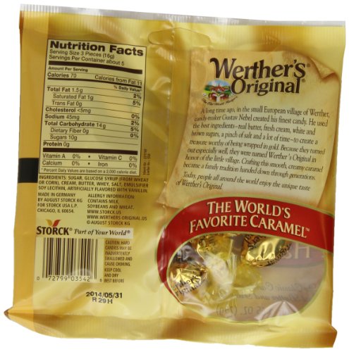 image for WERTHER'S ORIGINAL Caramel Hard Candies, Bulk Candy, Hard Candy, Indiv