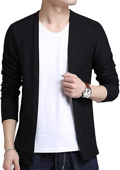 Amazon Yffushi カーディガン メンズ ゆるシルエット ニット 長袖 単独 重ね着 ロング 秋服 M 3xl 無地 カーディガン 通販