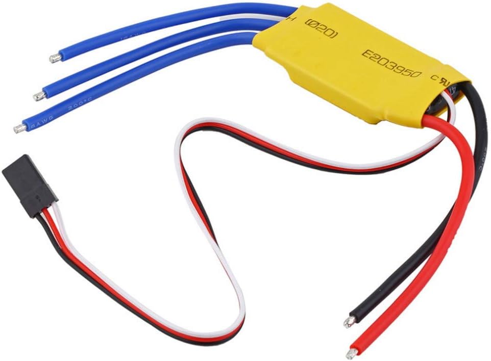 ICQUANZX 30A RC Brushless Motor Electric Speed Controller,Brushless Motor Speed Controller ESC,for RC BEC ESC T-rex 450 V2 Helicopter Boat