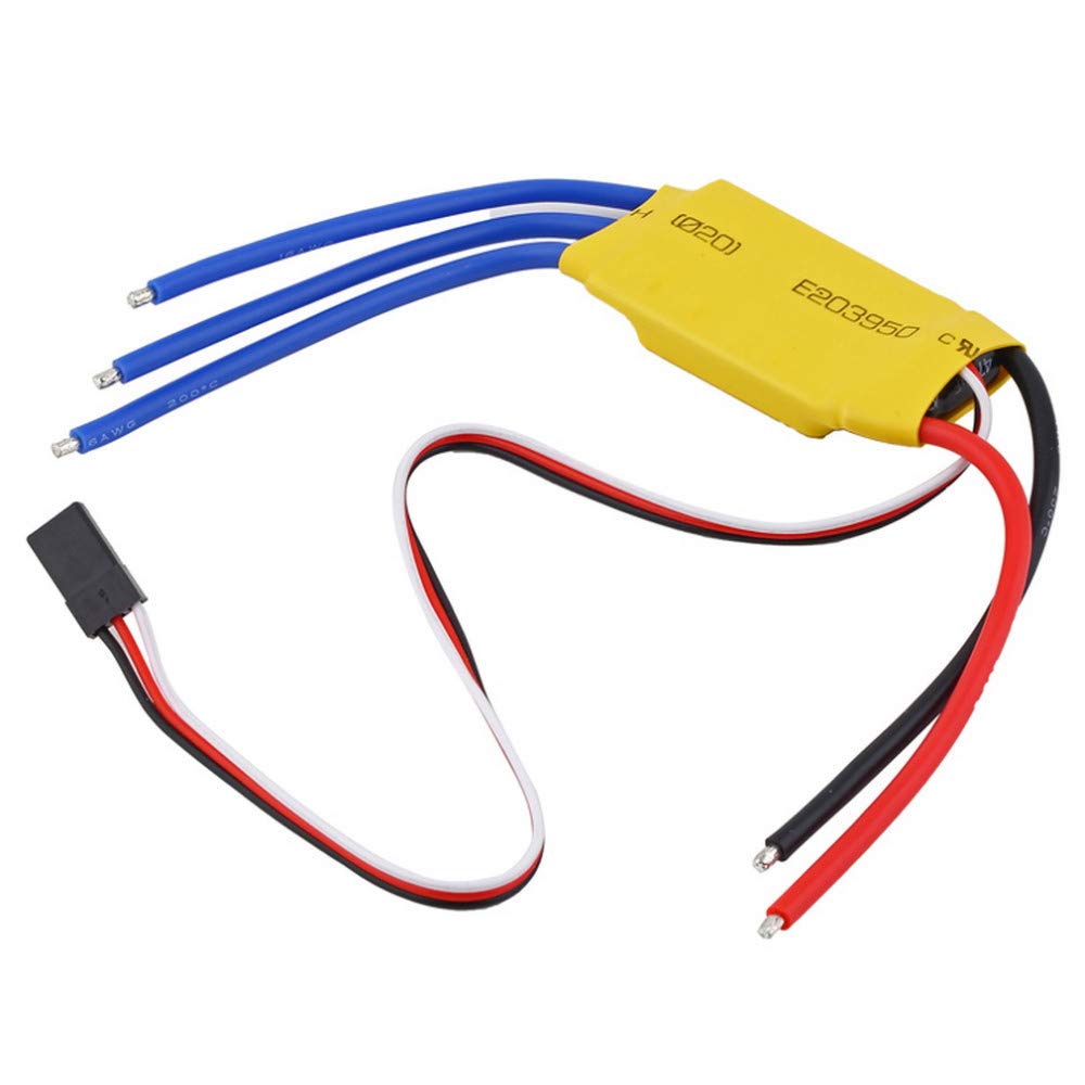 ICQUANZX 30A RC Brushless Motor Electric Speed Controller,Brushless Motor Speed Controller ESC,for RC BEC ESC T-rex 450 V2 Helicopter Boat