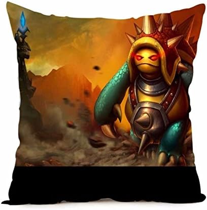hello halo Personalized Stylish Hot LOL rammus Game Soft Square Throw Pillowcase Zippered Pillow Cover Decorative Pillow Slip