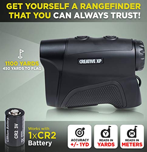 image for CreativeXP Golf Rangefinder 1100 Yards - Range Finder for Hunting and 