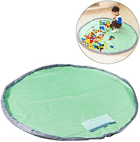 baecon pet Children Designer Play Mat and Toy Organizer Storage 60" Bag Multi Purpose Kid's Activity Mat and Toys Organizer (Green)