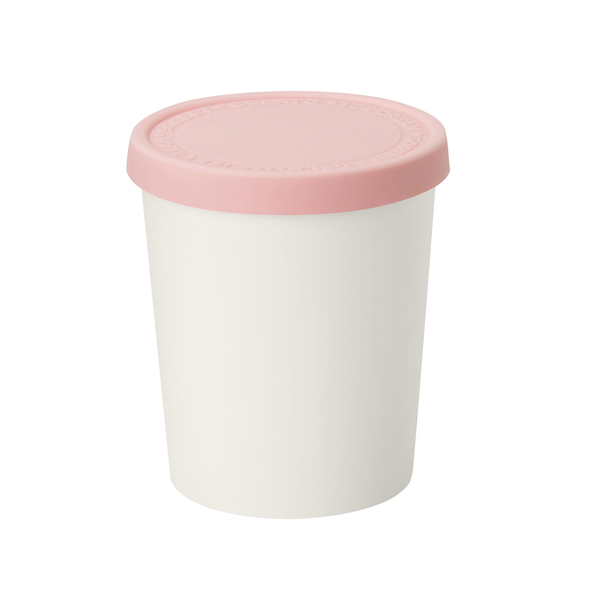 Tovolo Stackable Sweet Treat Ice Cream Tub Food Tight-Fitting Silicone Lid Freezer Storage Container for Sorbet & Gelato, BPA-Free & Dishwasher-Safe, 1-Quart, Pink