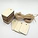 WINOMO 50pcs Wood Gift Tags Wooden Hanging Tags Blank Wood Pieces Pendants Ornaments with Rope for Birthday Party Wedding Decoration Gifts Organizing Arts Crafts