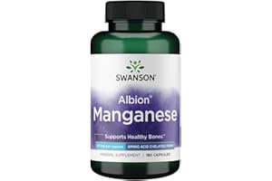 Swanson Albion Chelated Manganese Glycinate 40 Milligrams 180 Capsules