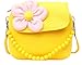 Hosaire Girl Bag Plush Flower Mini Handbag Shoulder Bag Messenger Bag for Toddlers and Preschoolers Yellow
