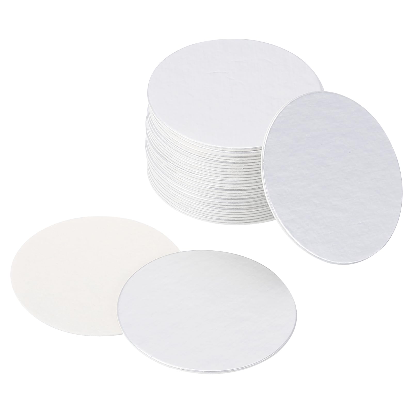 PATIKIL 26mm/1.02" Aluminum Foil Cap Liner, 75 Pack Resistant Tamper Induction Heat Sealer Sealing Liners for PET Plastic Bottle Jar Lid