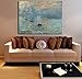 Wieco Art Giclee Canvas Prints Wall Art of Claude Monet Classic Oil Paintings Reproduction for Home Office Decor Impression Sunrise Extra Large Modern Gallery Wrapped Seascape Sea Picture Artwork
