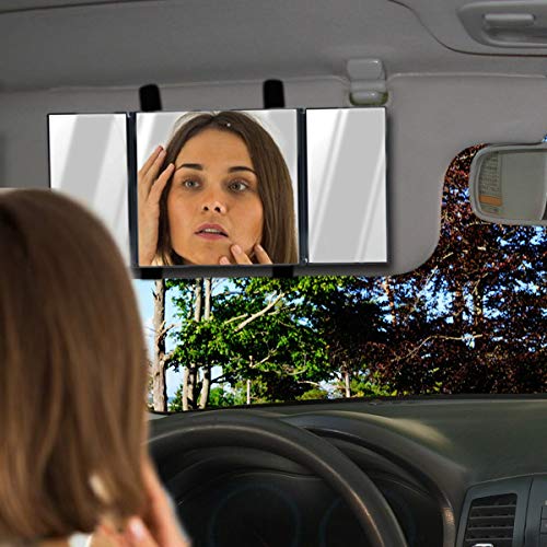 VaygWay Car Visor Folding Mirror Travel Vanity Makeup Cosmetic Mirror