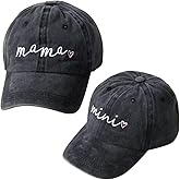 BAOZOON 2 Pcs Parent-Child Baseball Hats Adjustable Mama and Mini Matching Caps Retro Snap Cap for Mother Child Daughter Son