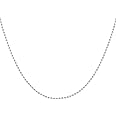 Verona Jewelers 925 Sterling Silver Italian 1.5MM, 2MM,3MM,4MM,5MM Silver Bead Ball Chain Necklace, Sterling Silver Bead Necklace, Italian Bead Necklace, Solid Dog Tag Chain Army Necklace