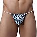 FEESHOW Men's Ice Silk G String Thong T-Back Underwear Bikini Briefs