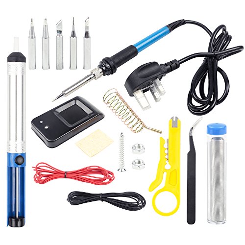 UK Soldering Iron Kit Electronics Welding Irons Tool Adjustable