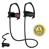 Bluetooth Headphones, Accering Wireless Sports Earphones Running Headphones with Mic, IPX7 Sweatproof Bass Stereo In Ear Earbuds, Noise Cancelling Headset for Gym Workout