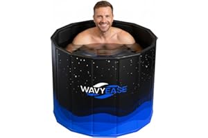 Newly Upgraded Portable Bath Tub for Adults(80 * 66CM) - Foldable Cold Plunge Tub for Recovery - Collapsible Soaking Bath Tub