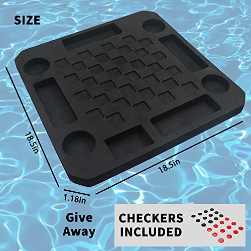 Floating Checkerboard Table, Poker Game Table Tray for Swimming Pool