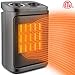 Space Heater Electric Heater Portable PTC Ceramic Heater with Adjustable Thermostat, Fan Quiet and Overheat Protection ETL Listed for Office Home Kitchen Bedroom and Dorm, 800/1500W              