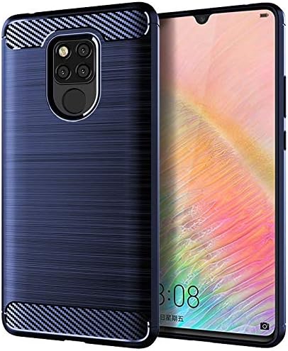 RUNEEE for Huawei Mate 20X Mobile Shell for Huawei Mate 20X Cover Napped Silicone Anti-Fall Cushy Shell (Color : Blue, Size : Huawei Mate 20X)