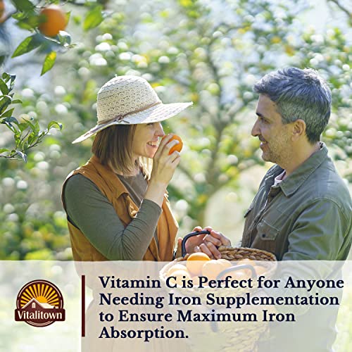 Vitalitown Iron 65 mg, Carbonyl Iron with 250 mg Vitamin C for Enhanced