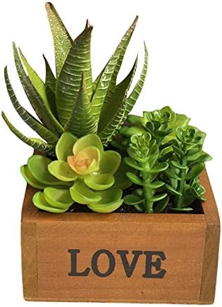 Elegant libra Creative LOVE Garden Artificial Plant Pot Flowerpot Mini Faux Potted Plants for Home Office Decoration Desktop Decor