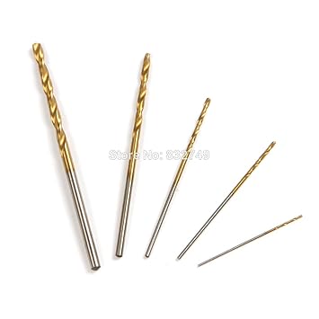 Generic 5 PCS Titanium Coated Straight Shank Twist HSS Drill Bit M2-6542 Good Quty Straight Round Shank Drilling Tools