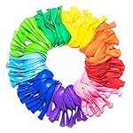 12" High Quality Strong and Thick Assorted Color Latex Party Balloons (100 pack) "Rainbow set" by Dusico