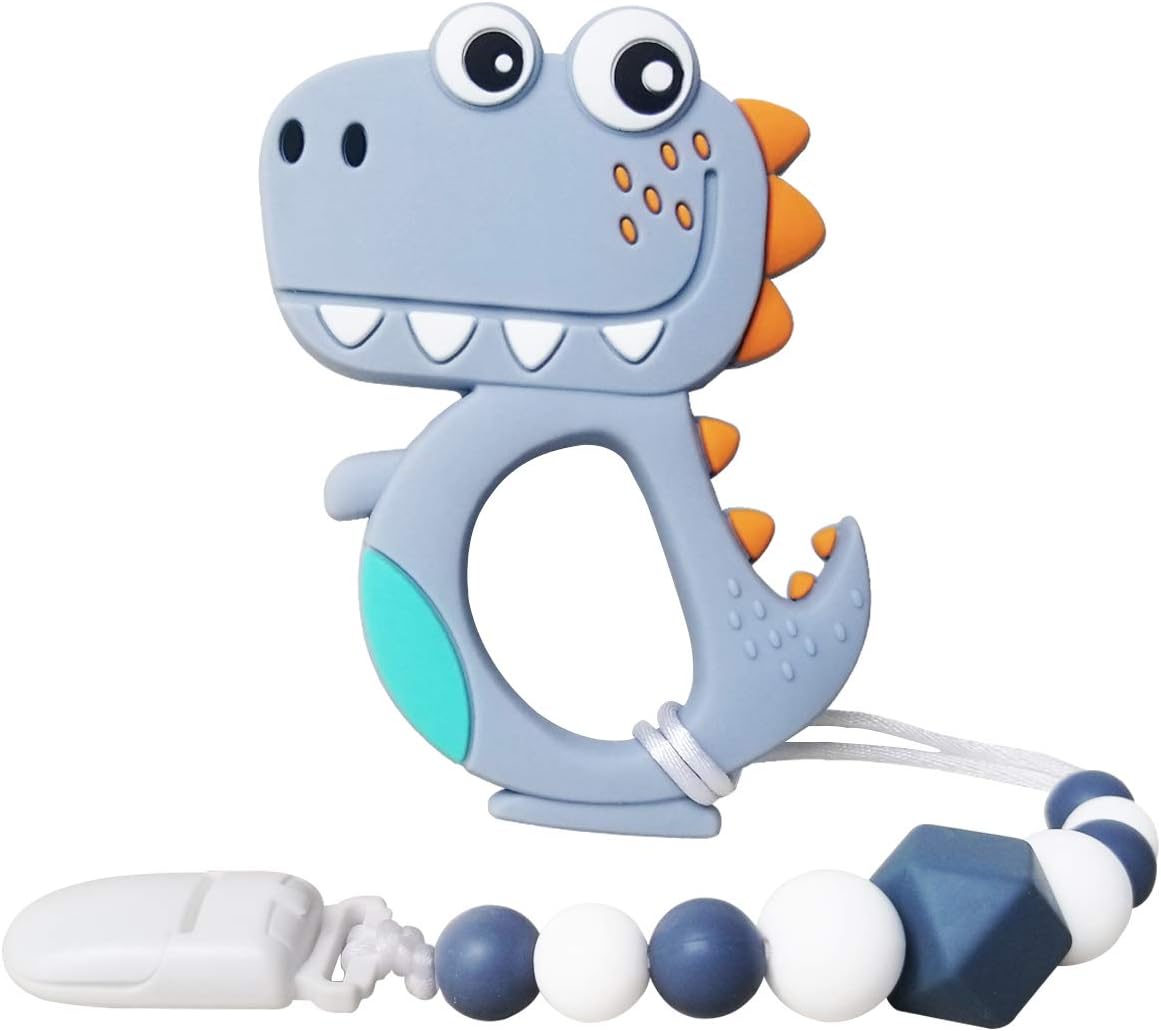 Baby Teething Toys | Baby Teether Toys with Teether Pacifier Clip Holder | BPA-Free Molar Teether Toys | Best Baby Shower Gifts