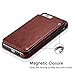 Hoofur Slim Fit Premium Leather Compatible with iPhone 6 Wallet Cases Card Slots Shockproof Folio Flip Protective Shell Compatible with iPhone 6/6s (4.7 Inch) (Brown)