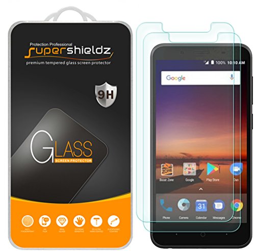 [2-Pack] Supershieldz for ZTE Tempo X Tempered Glass Screen Protector, Anti-Scratch, Bubble Free, Lifetime Replacement Warranty