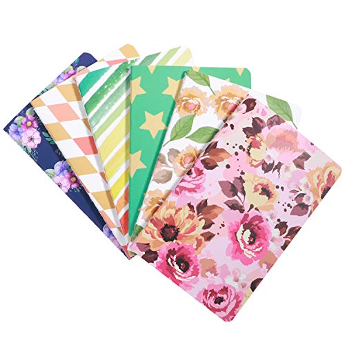 NUOLUX Small Pocket Notebook Mini Lined Memo Paper Book/Journals/Diary,3.5"x5.5",6 Pack