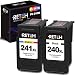 RETCH Re-Manufactured Canon Ink Cartridges 240 and 241 Replacement for Canon PG-240XL 240 XL CL-241XL 241 XL for Canon PIXMA MG3620 MX472 MX452 MG3220 MG3520 MG2220 MX532 (1 Black 1 Tri-Color)