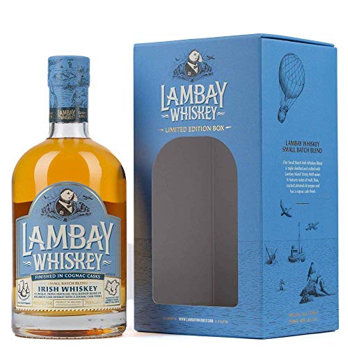 LAMBAY IRISH WHISKEY, Small Batch Blend, dreifach destilliert, fruchtig & nicht torfig mit Geschenkverpackung - 40° 70cl - Saint Patrick Deal – Bild 4