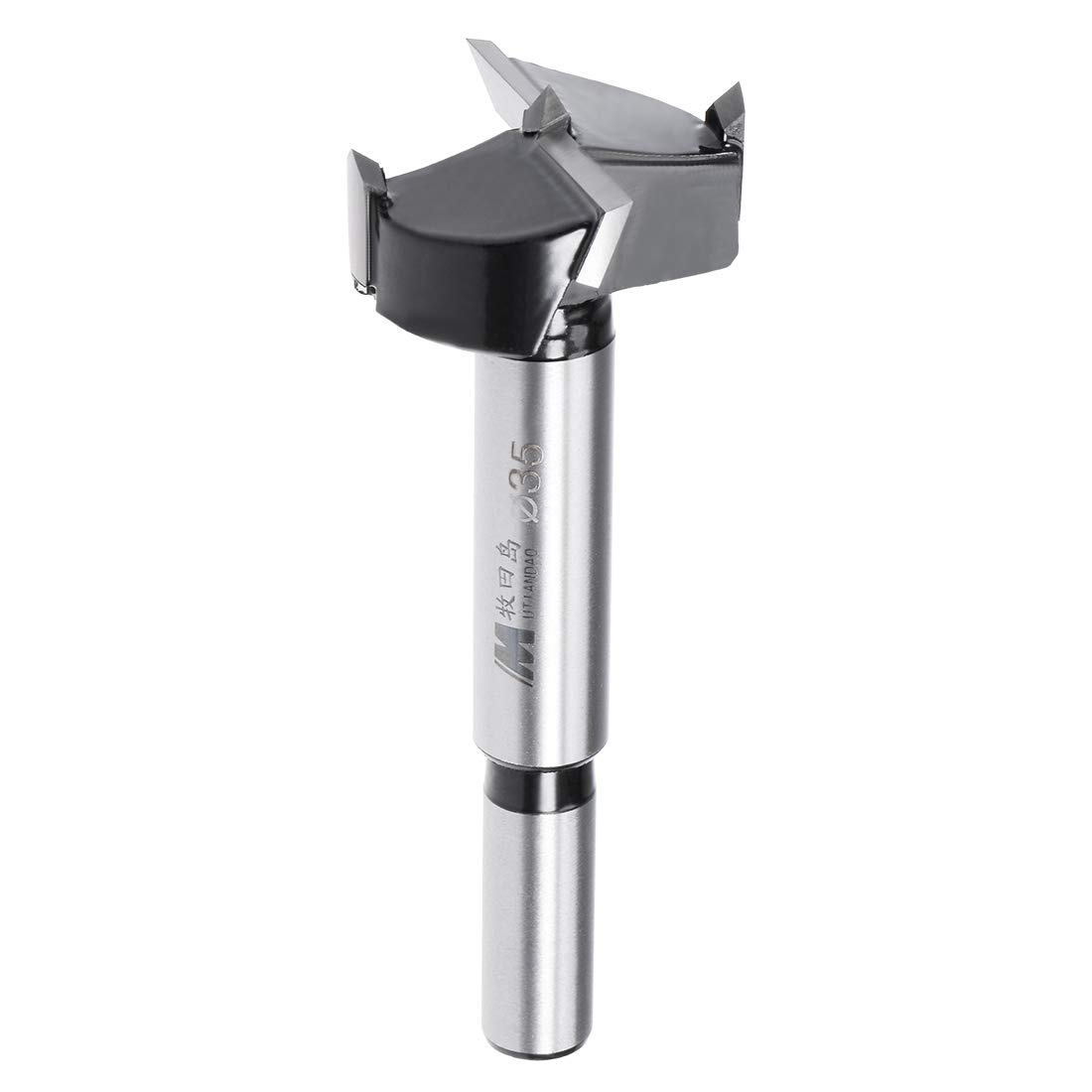 Sourcingmap Forstner Drill Bits 35mm, Tungsten Carbide Wood Hole Saw Auger Opener, Woodworking Hinge Hole Drilling Boring Bit Cutter (Black, Silver Tone)