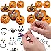 Halloween Pumpkin Decorating Stickers Kit 24 Pumpkin Face Foam Stickers Self Adhesive, Mini Stickers for Small Pumpkins - Jack-o-Lantern Decoration Kit for Kids by 4E's Novelty