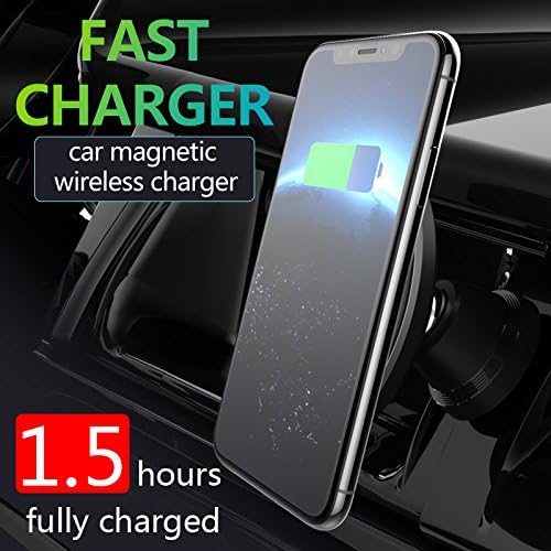 Qi Wireless Car Charger, TruQua8 Magnetic Car Mount Phone Holder Air Vent/Dashbord/Desktop for Samsung Galaxy S8, S7/S6, Note 8 and iPhone X 10 8 Plus,Qi Enabled Devices