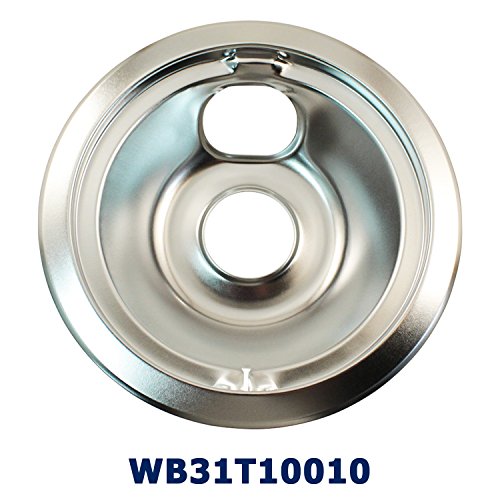 Edgewater Parts (2) WB31T10010 6" Drip Pan + (2) WB31T10011 8" Drip Pan Set for GE, Kenmore, and Hotpoint Ranges and Cooktops