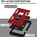 SKYLMW All-New Amazon Fire HD 8 (2016 6th Generation) Case,[Kickstand Feature],Shock-Absorption/High Impact Resistant Heavy Duty Armor Defender Case,Red