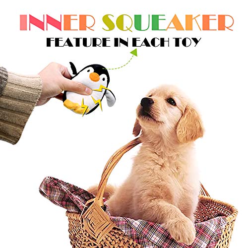 SHARLOVY Dog Squeaky Toys for Small Dogs,Stuffed Animal Puppy Toys,Cute Puppy Chew Toys for Dog Teething Toys, Pet Toys for Small to Medium Dogs,Soft Dog Toys,Plush Dog Toy Pack 12 in Carry Bag - Thumbnail 2