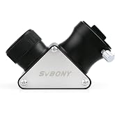 SVBONY SV188 Dielectric Star Diagonal 1.25, 90 Degree Diagonal Mirror | 90% Reflectivity Flat Mirror Star Diagonal, Brass Compression Ring, Compatible with Refractors and Catadioptric Telescopes
