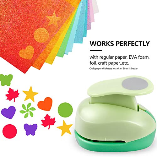 UCEC Paper Punches for Crafting, 1 Inch Paper Puncher, 6 Pcs Hole Punch Shapes Cutters for Paper