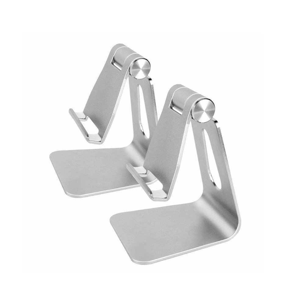 Cell Phone Stand, ixaer S1 Dock : Cradle, Holder, Stand For Switch, all Android Smartphone, iPhone 6 6s 7 8 X Plus 5 5s 5c charging, Accessories Desk - Sliver