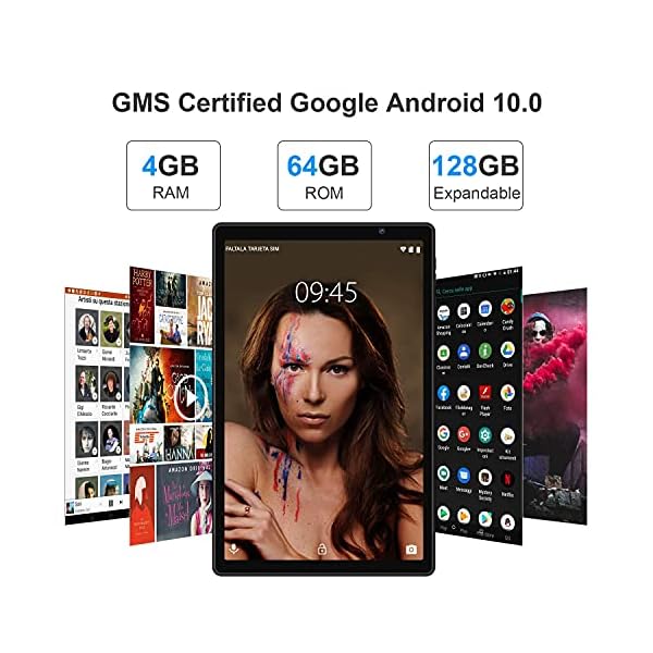 FACETEL 2022 Tablet 10 Inch Android 11 OS, Tablet with Octa-Core 4GB RAM 64GB ROM(128GB Expansion), 5G+2.4G WiFi | 5MP…