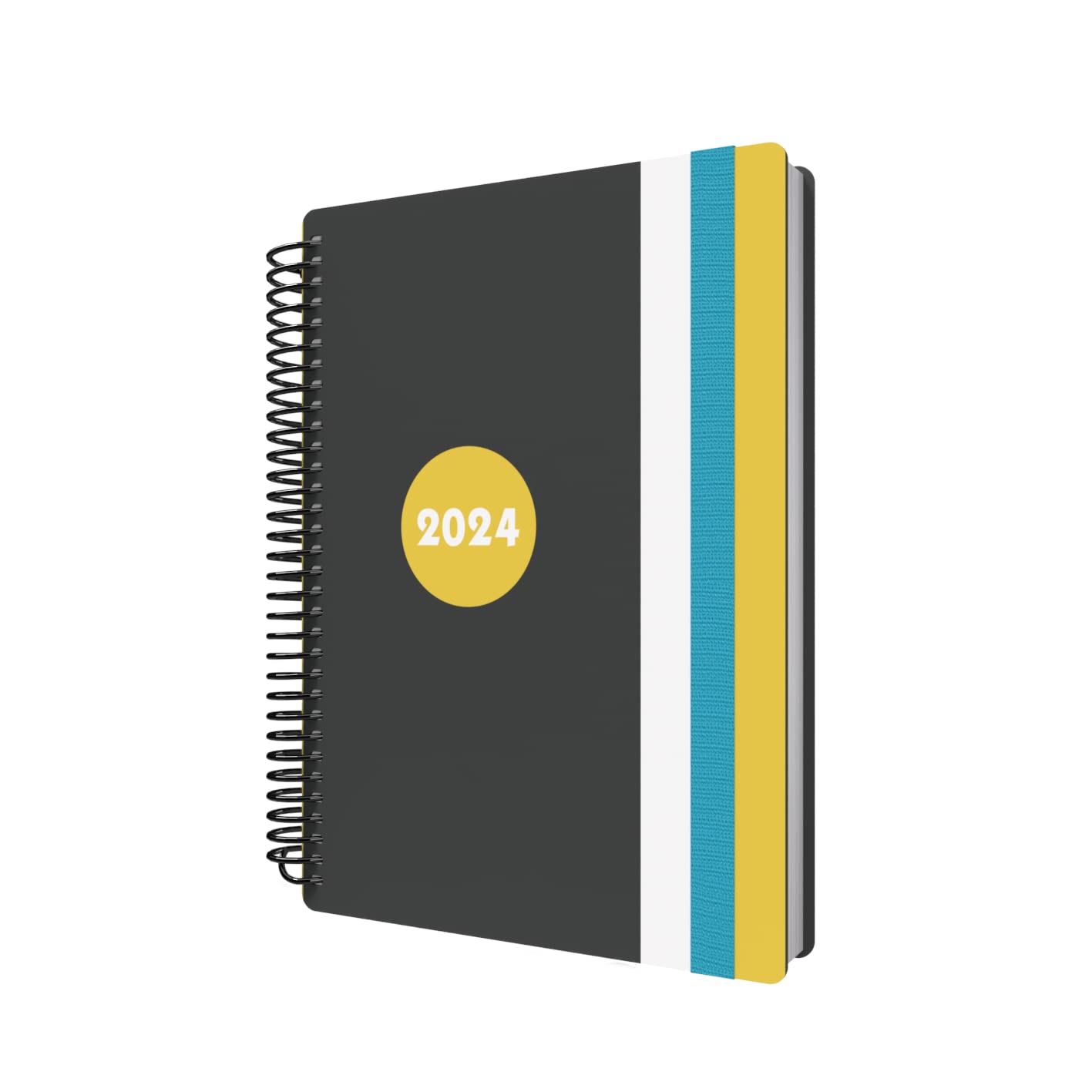 Collins Debden Delta 2024 Diary A5 Day to a Page (with Appointments) - Lifestyle Planner and Organiser for Office, Work, Personal Home January December Daily Yellow FP51.45-24