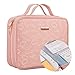 CICIandSISI Nail Art Stamping Plates Organizer Case Stamping Holder with Loose-Leaf Buckle, Pink, 40 Slot
